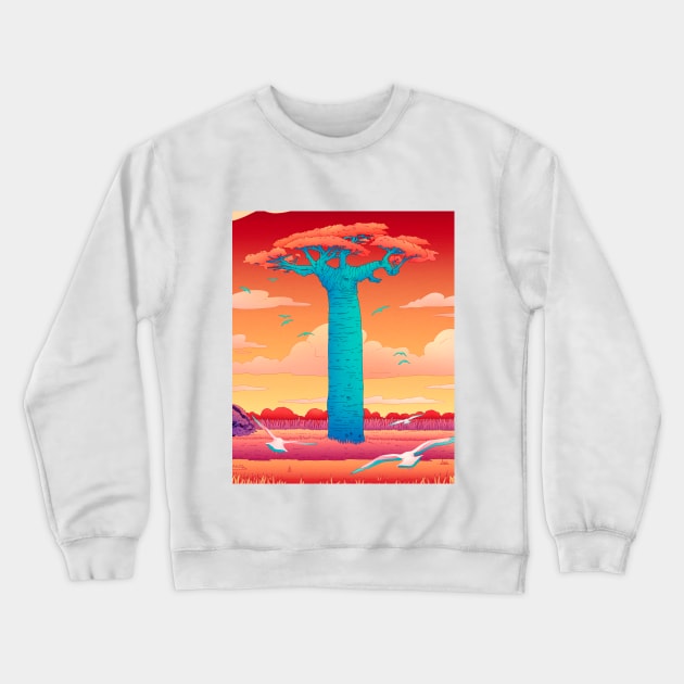 Grandidier’s Baobab tree Crewneck Sweatshirt by Camila Illustration